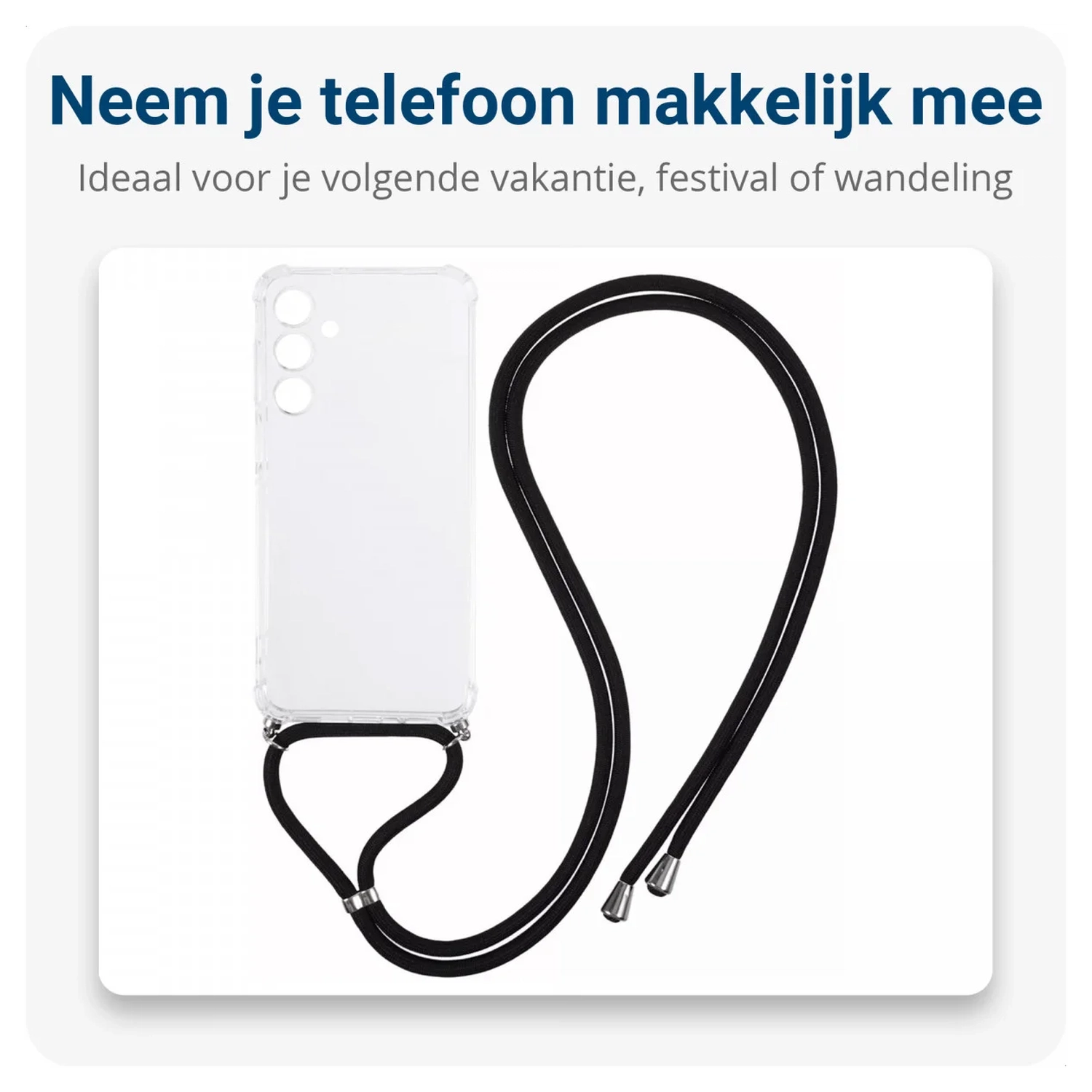 Samsung Galaxy A17 Hoesje met Koord Schokbestendig TPU Transparant afbeelding 5