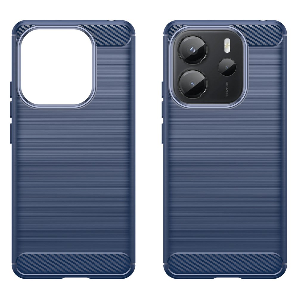 Xiaomi Redmi Note 14S Hoesje Geborsteld TPU Flexibele Back Cover Blauw afbeelding 2