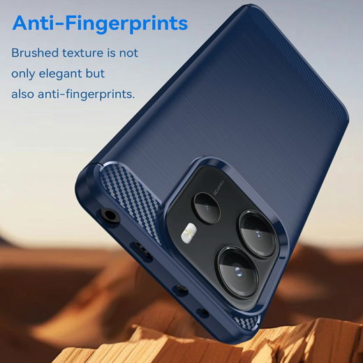 Xiaomi Redmi Note 14S Hoesje Geborsteld TPU Flexibele Back Cover Blauw afbeelding 4