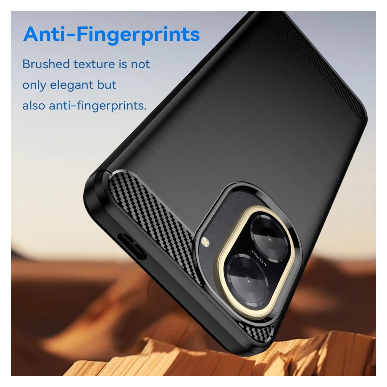 Xiaomi Redmi A5 Hoesje Geborsteld TPU Flexibele Back Cover Zwart afbeelding 2