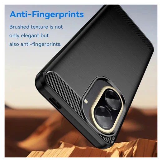 Xiaomi Redmi A5 Hoesje Geborsteld TPU Flexibele Back Cover Zwart afbeelding 2