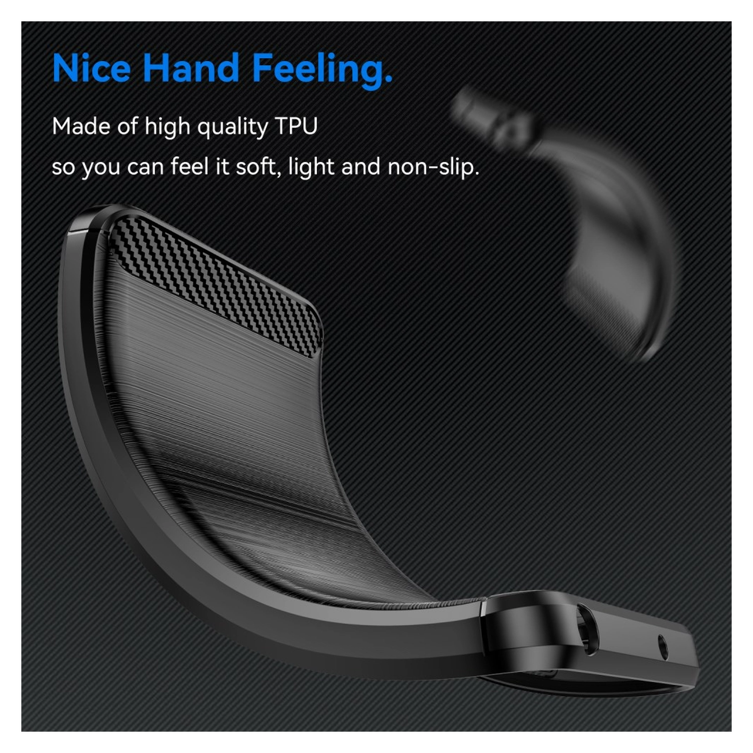 Xiaomi Redmi A5 Hoesje Geborsteld TPU Flexibele Back Cover Zwart afbeelding 4