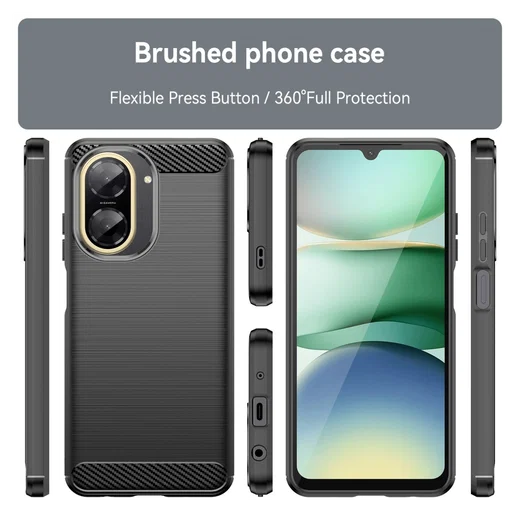 Xiaomi Redmi A5 Hoesje Geborsteld TPU Flexibele Back Cover Zwart afbeelding 9