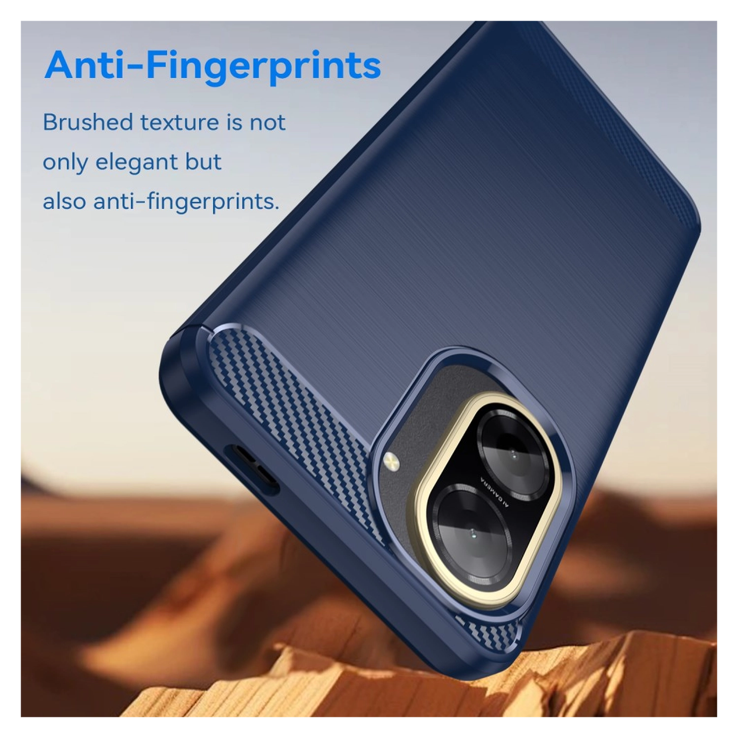 Xiaomi Redmi A5 Hoesje Geborsteld TPU Flexibele Back Cover Blauw afbeelding 4