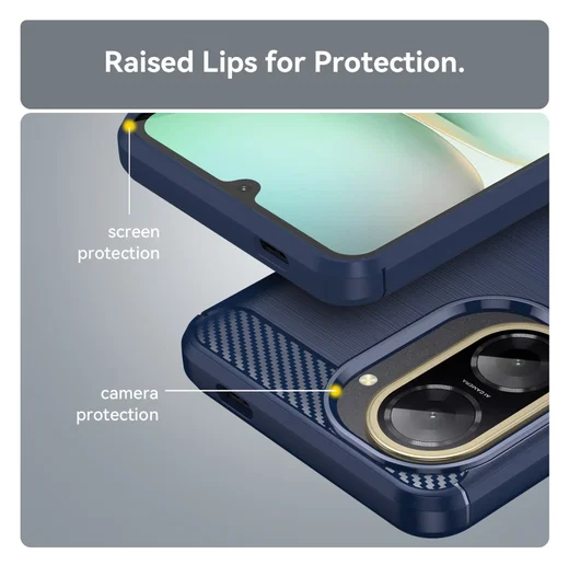 Xiaomi Redmi A5 Hoesje Geborsteld TPU Flexibele Back Cover Blauw afbeelding 7