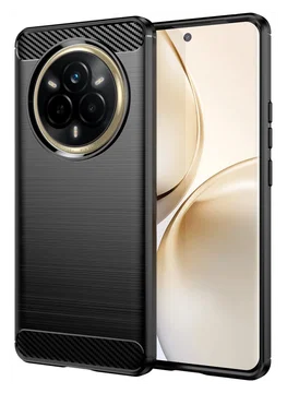 Realme 14 Pro Hoesje Geborsteld TPU Flexibele Back Cover Zwart