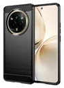 Realme 14 Pro Hoesje Geborsteld TPU Flexibele Back Cover Zwart