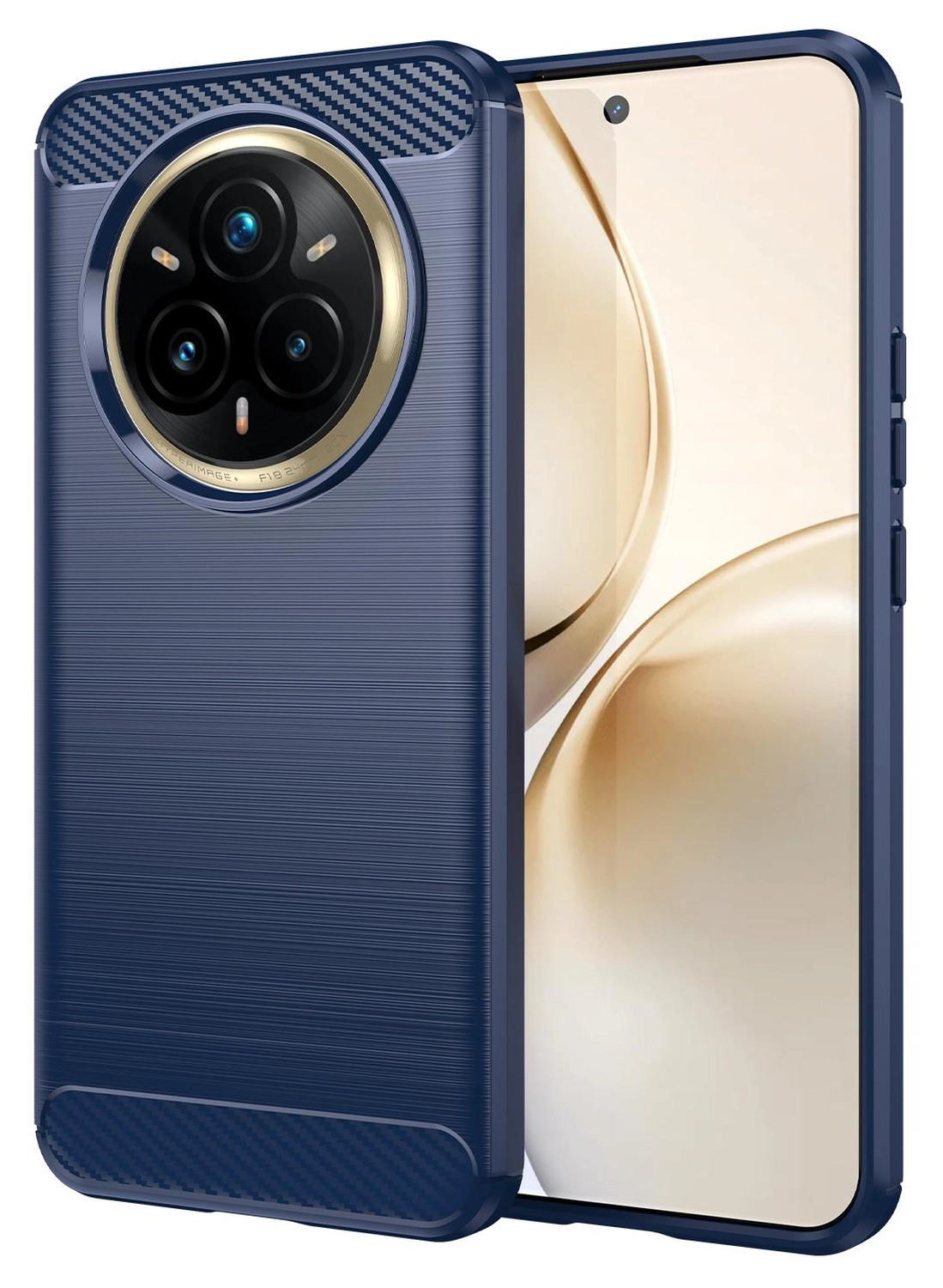 Realme 14 Pro Plus Hoesje Geborsteld TPU Flexibele Back Cover Blauw afbeelding 1