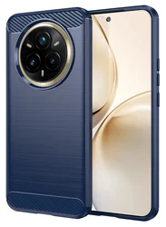 Realme 14 Pro Plus Hoesje Geborsteld TPU Flexibele Back Cover Blauw afbeelding