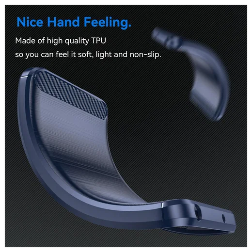 Realme 14 Pro Plus Hoesje Geborsteld TPU Flexibele Back Cover Blauw afbeelding 4