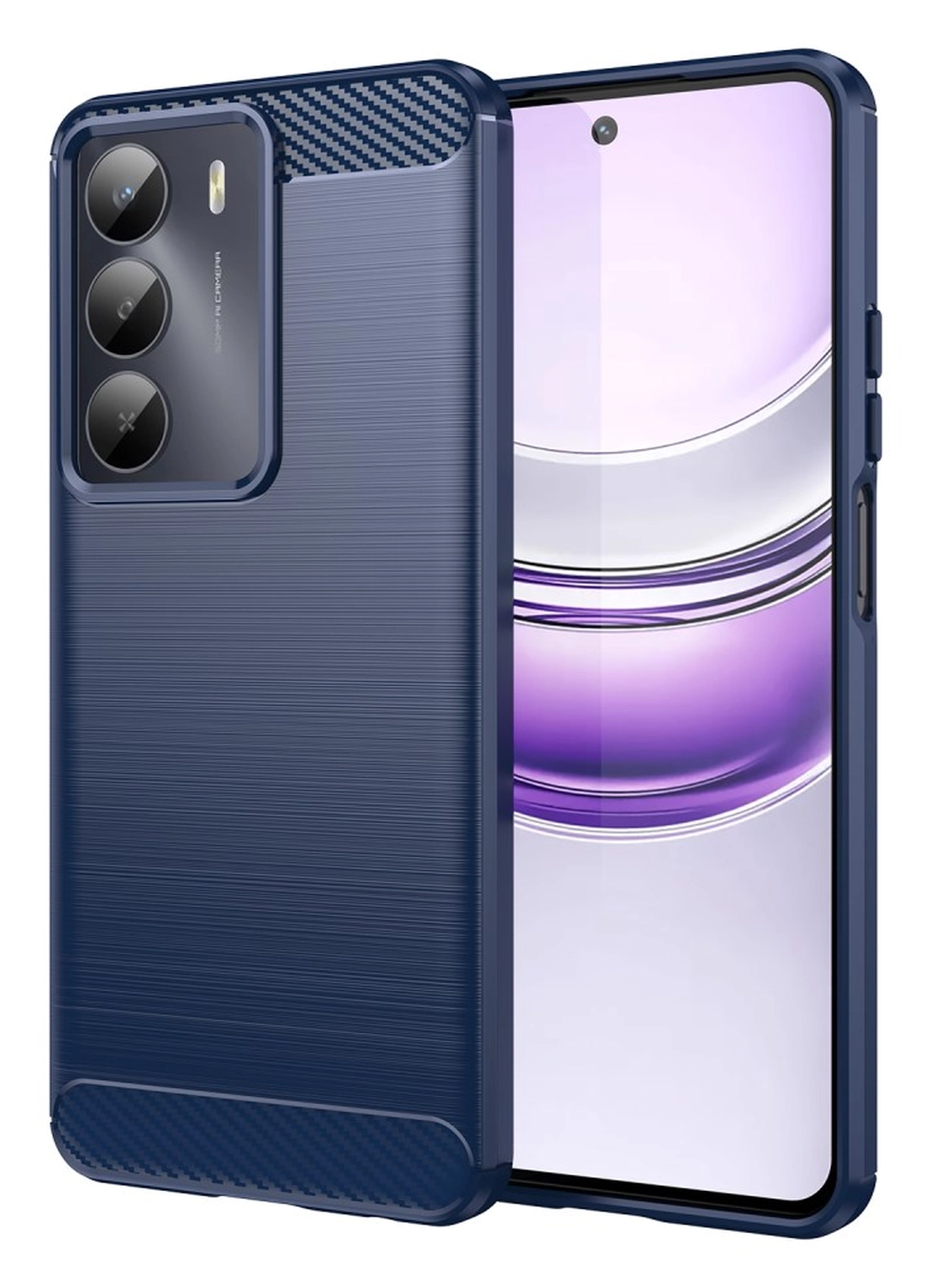 Realme 14X Hoesje Geborsteld TPU Flexibele Back Cover Blauw afbeelding 1