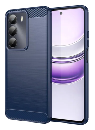 Realme 14X Hoesje Geborsteld TPU Flexibele Back Cover Blauw afbeelding 1