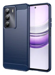 Realme 14X Hoesje Geborsteld TPU Flexibele Back Cover Blauw afbeelding