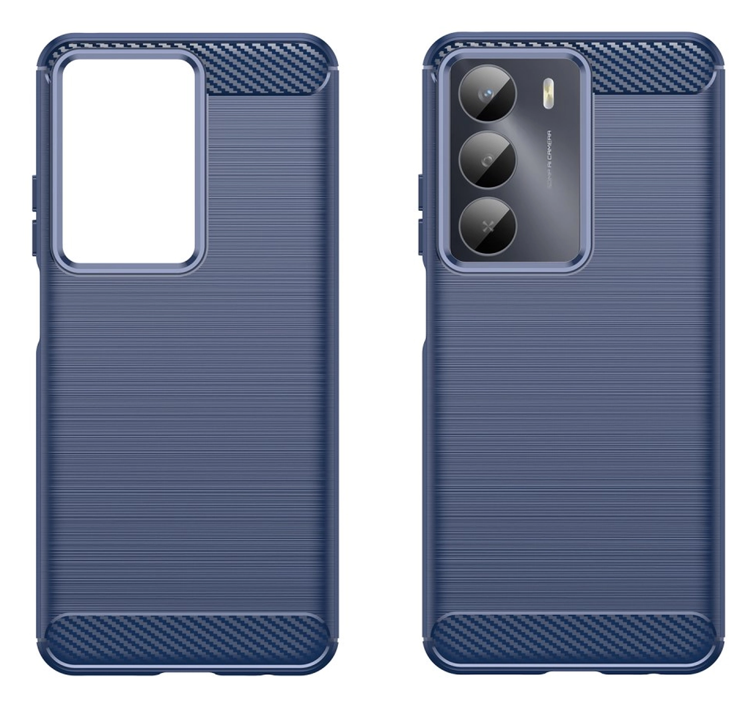 Realme 14X Hoesje Geborsteld TPU Flexibele Back Cover Blauw afbeelding 2