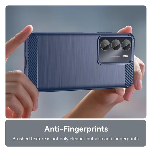 Realme 14X Hoesje Geborsteld TPU Flexibele Back Cover Blauw afbeelding 6