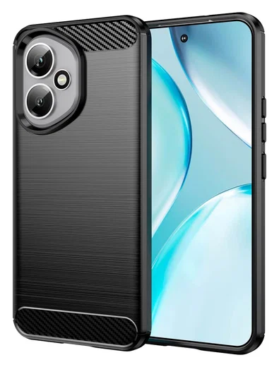 Honor 400 Hoesje Geborsteld TPU Flexibele Back Cover Zwart afbeelding 1