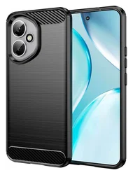Honor 400 Hoesje Geborsteld TPU Flexibele Back Cover Zwart afbeelding