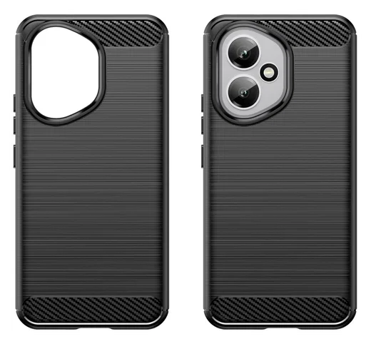 Honor 400 Hoesje Geborsteld TPU Flexibele Back Cover Zwart afbeelding 2