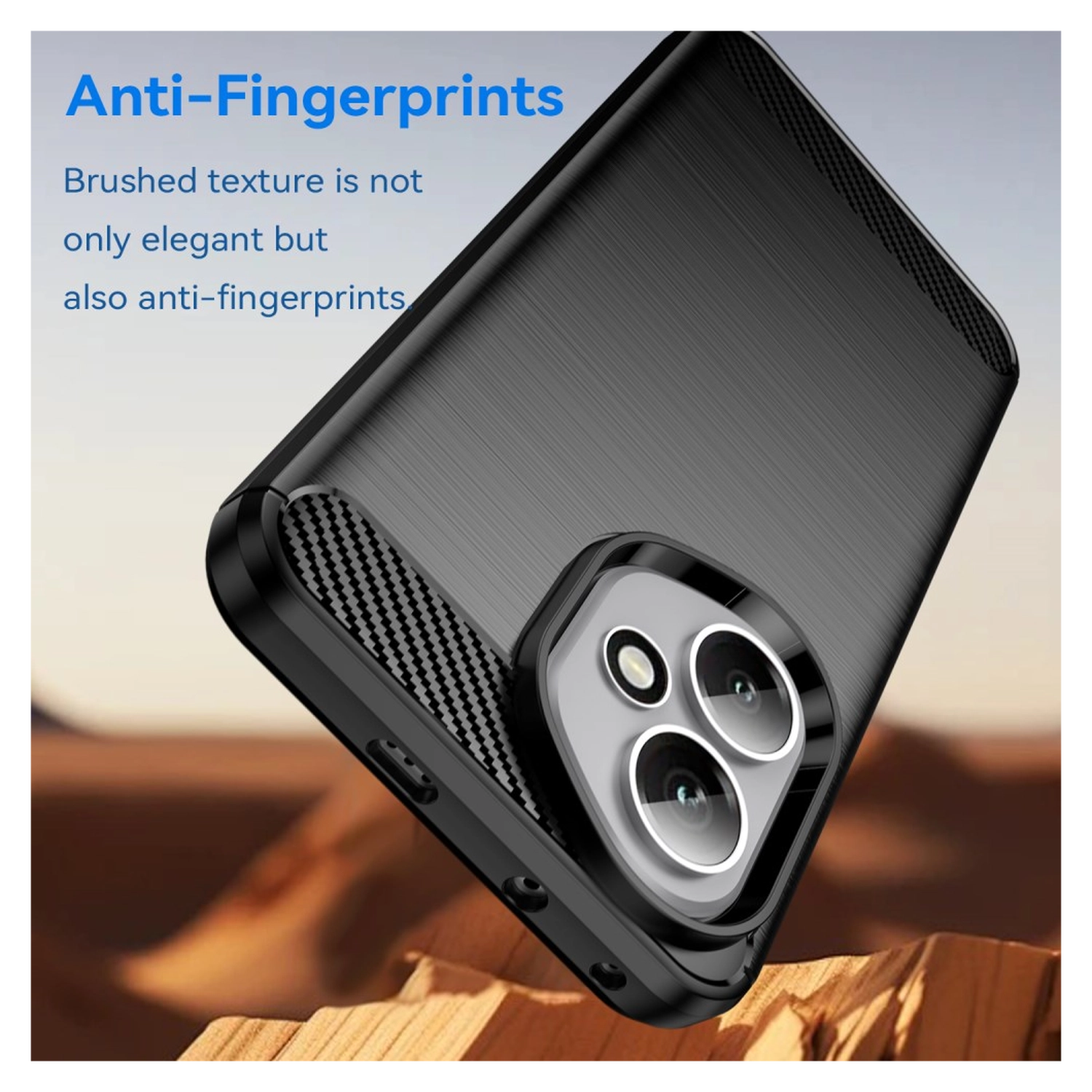 Honor 400 Hoesje Geborsteld TPU Flexibele Back Cover Zwart afbeelding 7