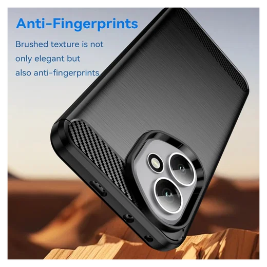 Honor 400 Hoesje Geborsteld TPU Flexibele Back Cover Zwart afbeelding 7