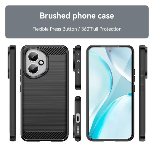 Honor 400 Hoesje Geborsteld TPU Flexibele Back Cover Zwart afbeelding 8
