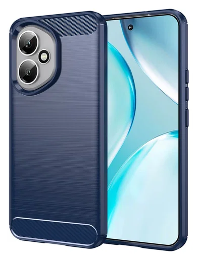 Honor 400 Hoesje Geborsteld TPU Flexibele Back Cover Blauw afbeelding 1
