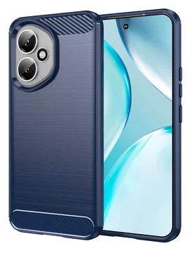 Honor 400 Hoesje Geborsteld TPU Flexibele Back Cover Blauw