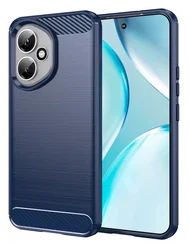 Honor 400 Hoesje Geborsteld TPU Flexibele Back Cover Blauw afbeelding