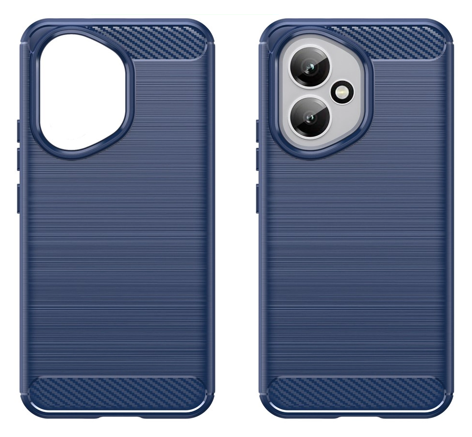 Honor 400 Hoesje Geborsteld TPU Flexibele Back Cover Blauw afbeelding 2