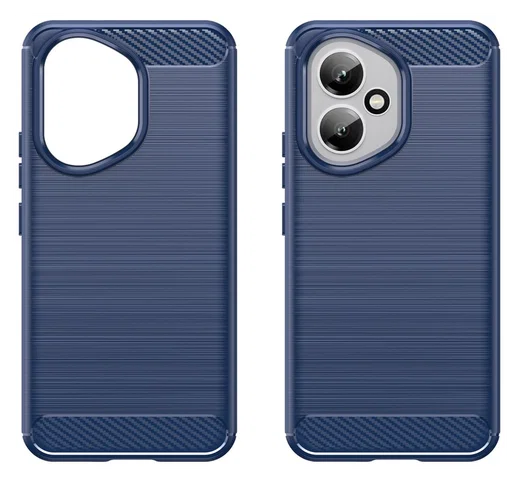 Honor 400 Hoesje Geborsteld TPU Flexibele Back Cover Blauw afbeelding 2