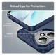 Honor 400 Hoesje Geborsteld TPU Flexibele Back Cover Blauw afbeelding 6