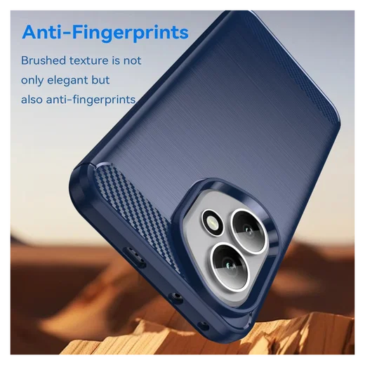 Honor 400 Hoesje Geborsteld TPU Flexibele Back Cover Blauw afbeelding 7