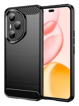 Honor 400 Pro Hoesje Geborsteld TPU Flexibele Back Cover Zwart