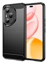 Honor 400 Pro Hoesje Geborsteld TPU Flexibele Back Cover Zwart