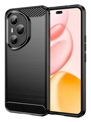 Honor 400 Pro Hoesje Geborsteld TPU Flexibele Back Cover Zwart afbeelding