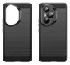 Honor 400 Pro Hoesje Geborsteld TPU Flexibele Back Cover Zwart afbeelding 2