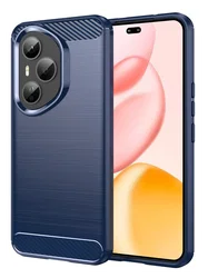 Honor 400 Pro Hoesje Geborsteld TPU Flexibele Back Cover Blauw afbeelding