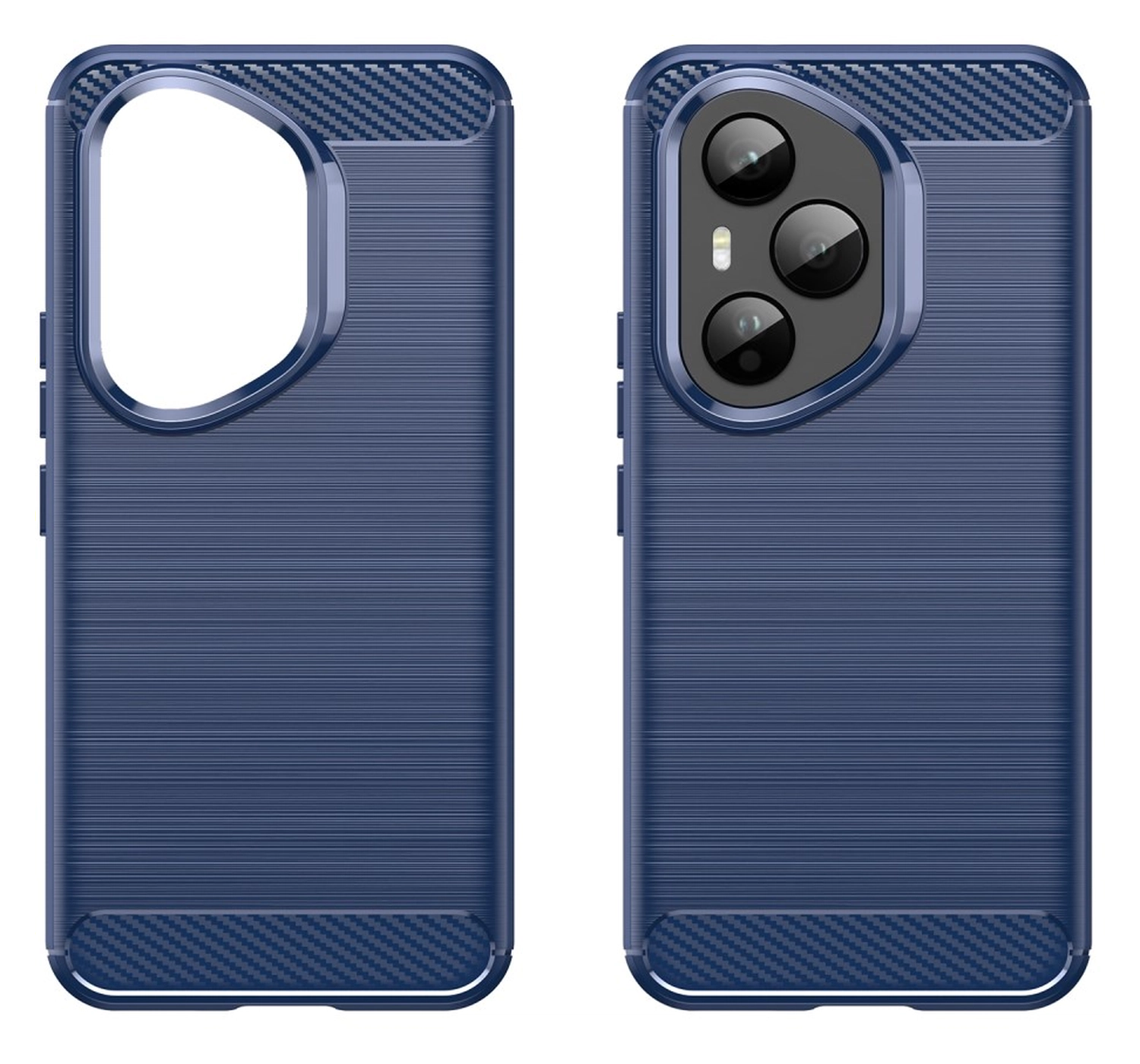 Honor 400 Pro Hoesje Geborsteld TPU Flexibele Back Cover Blauw afbeelding 2