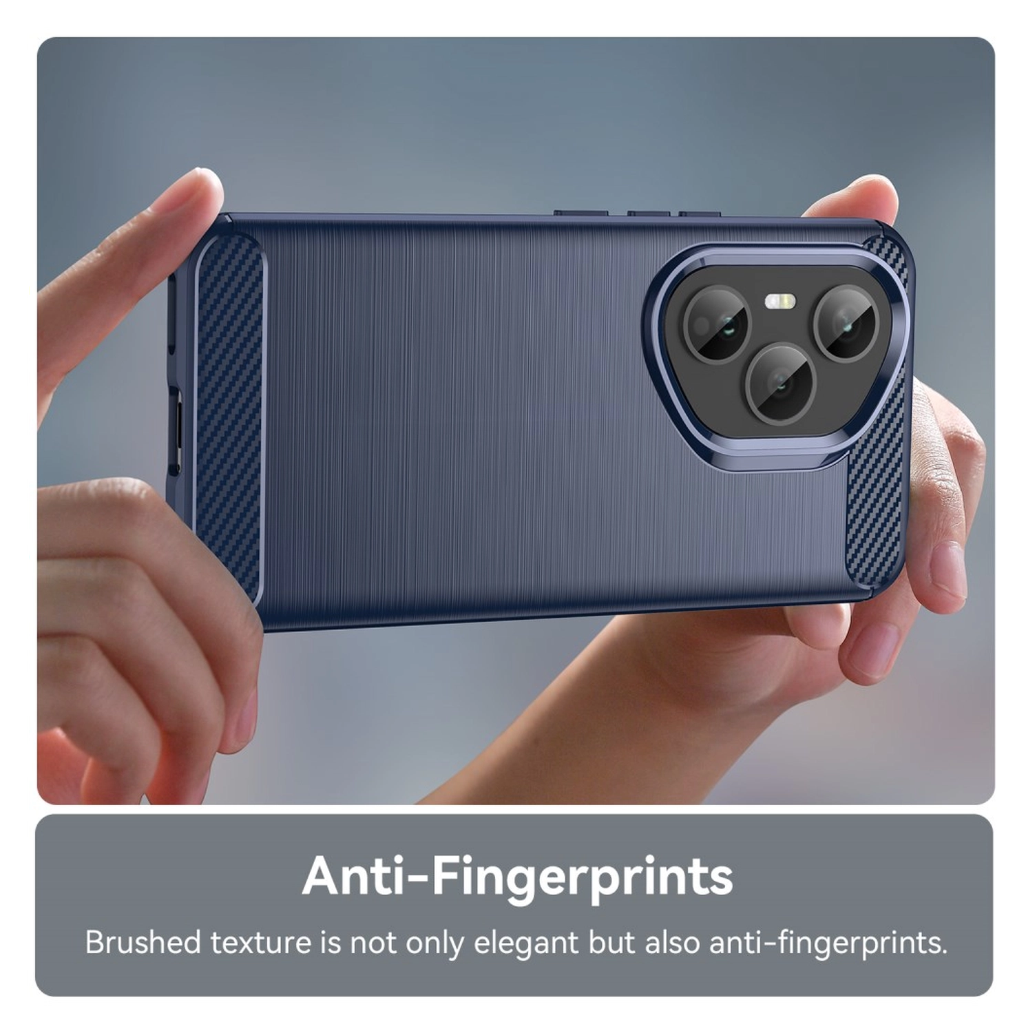 Honor 400 Pro Hoesje Geborsteld TPU Flexibele Back Cover Blauw afbeelding 5