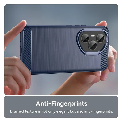 Honor 400 Pro Hoesje Geborsteld TPU Flexibele Back Cover Blauw afbeelding 5