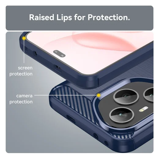 Honor 400 Pro Hoesje Geborsteld TPU Flexibele Back Cover Blauw afbeelding 6