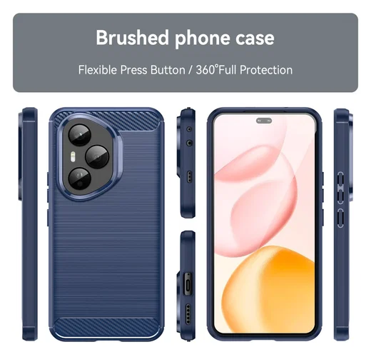 Honor 400 Pro Hoesje Geborsteld TPU Flexibele Back Cover Blauw afbeelding 8
