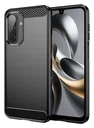 Samsung Galaxy A17 Hoesje Geborsteld TPU Flexibele Back Cover Zwart
