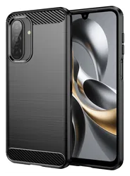 Samsung Galaxy A17 Hoesje Geborsteld TPU Flexibele Back Cover Zwart afbeelding