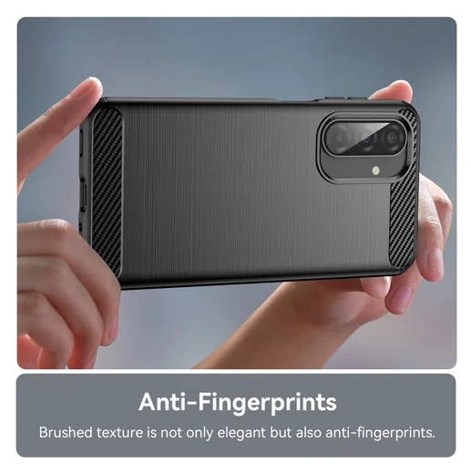 Samsung Galaxy A17 Hoesje Geborsteld TPU Flexibele Back Cover Zwart afbeelding 7