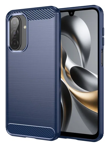 Samsung Galaxy A17 Hoesje Geborsteld TPU Flexibele Back Cover Blauw afbeelding 1