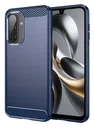 Samsung Galaxy A17 Hoesje Geborsteld TPU Flexibele Back Cover Blauw