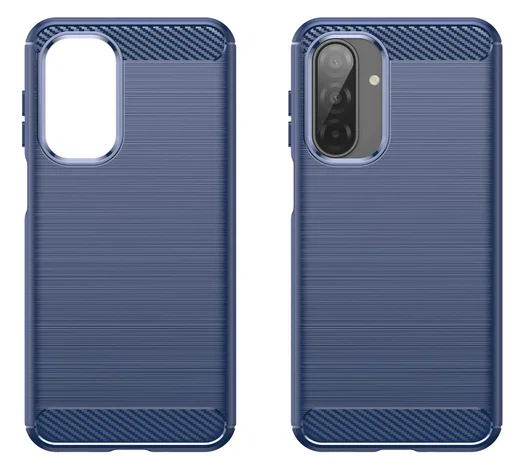 Samsung Galaxy A17 Hoesje Geborsteld TPU Flexibele Back Cover Blauw afbeelding 9
