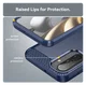 Samsung Galaxy A17 Hoesje Geborsteld TPU Flexibele Back Cover Blauw afbeelding 5