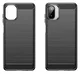 Samsung Galaxy A07 Hoesje Geborsteld TPU Flexibele Back Cover Zwart afbeelding 2